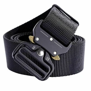 Men Waist Belt Casual Tactical Army Adjustable Quick Release Pants Durable - Picture 1 of 14