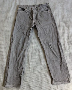 Levi's Jeans Men 35x32 Fits 32x29 Gray 501XX Straight Leg Regular Fit Button Fly - Picture 1 of 11