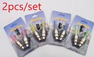2Pcs Valve Stem LED CAP for Bike Bicycle Motorcycle Wheel Tire Light lamp - Picture 1 of 6