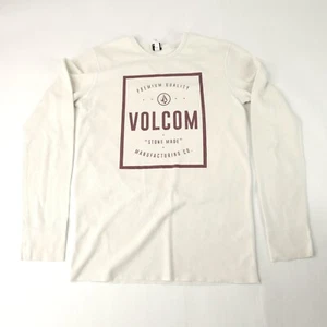 Camiseta De Colección Y2K Volcom Stone Para Hombre Mediana Blanca Waffle Manga Larga Patinador - Imagen 1 de 7