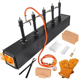 Portable Gas Propane Forge Furnace 5 Burners Blacksmith Knife Farrier Metal Tool - Picture 1 of 10