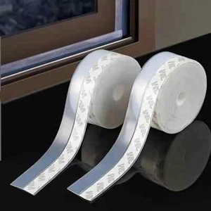 Cinta adhesiva para ventana de puerta de 10 m con sello de tira de silicona transparente - Imagen 1 de 9