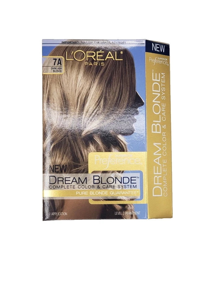 NEW L'Oréal Dream Blonde Complete Color Care System 7A Dark Ash Blonde - Image 1 of 1
