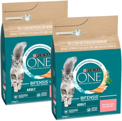 PURINA ONE BIFENSIS Katzenfutter Trockenfutter für Katzen mit Lachs 5,6 kg - Bild 1 von 4