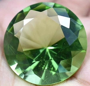 Lab Created 75.10 Ct Green Peridot GGL Certified Diamond Cut TOP QUALITY Gem - Picture 1 of 7