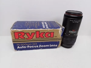 Lente zoom enfoque automático Ryka 75-200 mm f4,5 de colección nuevo stock antiguo hecho en Japón - Imagen 1 de 12