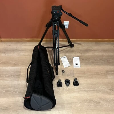 Manfrotto 351MVB2 Black Pro Tripod with 503HDV Head & Carrying Case MBAG90P - Image 1 of 4