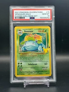 PSA 10 GEM MINT Venusaur Celebrations Classic Coll. Holo Pokemon Card #15/102 - Picture 1 of 2