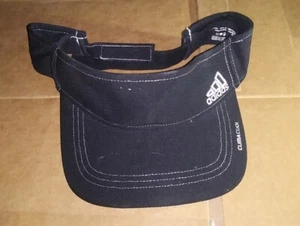 ADIDAS Adizero Climacool Black White Logo Adjustable Visor Hat Nice - Picture 1 of 4