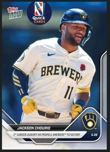 Jackson Chourio - 2025 MLB Topps NOW® - Card 219 Milwaukee Brewers *IN HAND* - Bild 1 von 2