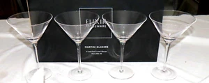 Elixir Glassware 4 Lead-Free Crystal 9 oz Martini Glasses - New (Open Box) - Picture 1 of 3