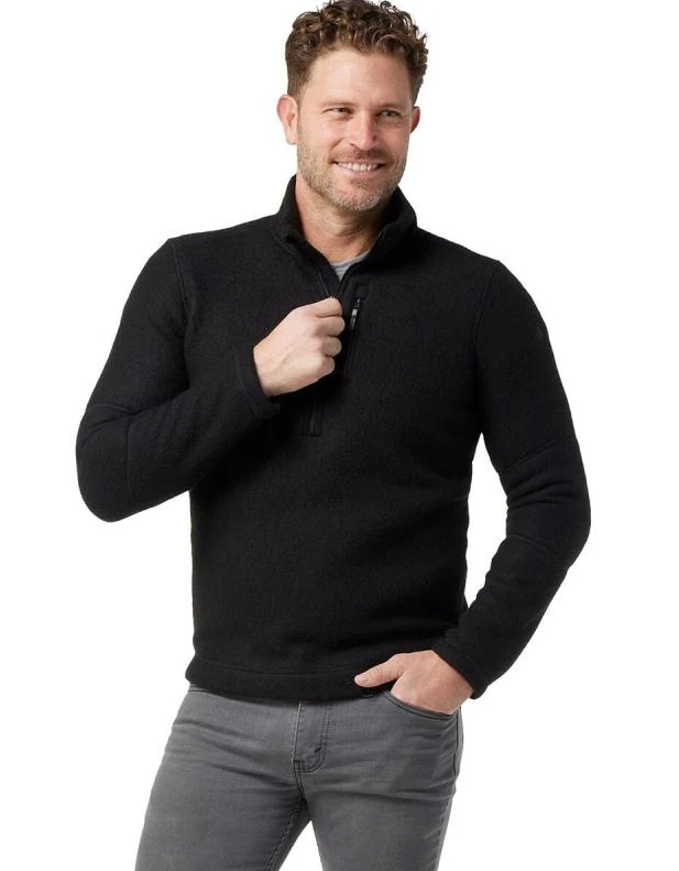 Suéter Smartwool Negro Brezo Hudson Trail Polar Media Cremallera Talla XL NUEVO CON ETIQUETAS $140 Foto 1 de 1