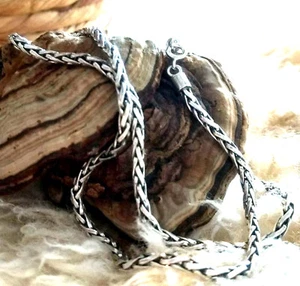 925 Silber Flechtkette Silberkette  Mittelalter 60cm x 3 mm 22 g Wikingerkette - Bild 1 von 4
