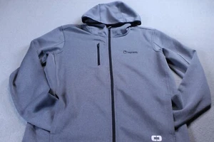 Ogio Softshell Jacket Mens medium Stealth Gray Long Sleeve Full Zip Hooded Nice - Picture 1 of 6
