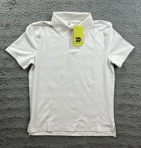 All in Motion Boy's Size Medium (8) Textured Golf Polo Shirt White - Picture 1 of 5