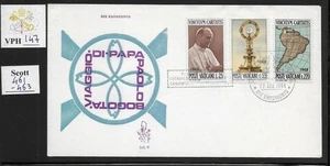 VPH_147. VATICAN. FDC Venetia w.1968 POPE PAUL VI IN COLUMBIA set. Scott 461-463 - Picture 1 of 1