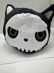 2 Halloween schwarze Katze Plüschtier Kissen, Stofftier 1 ist vakuumverpackt - Bild 1 von 5