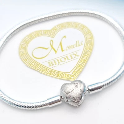 Bracciale argento 925 cuore misura 19  - Immagine 1 di 4