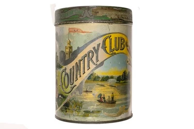 This rare 1910s “Country Club" litho 25 humidor cigar tin in good condition - Image 1 of 4