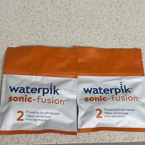 2 Pack Waterpik Sonic Fusion 2 Flossing Brush Heads Fits SF-01 SF-02 SF-03 SF-04 - Picture 1 of 2