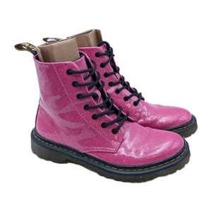 Dr. Doc Martens Luana Größe 8 US Damenstiefel rosa Glitzer 7 Ösen Glitzer 6 UK - Bild 1 von 13
