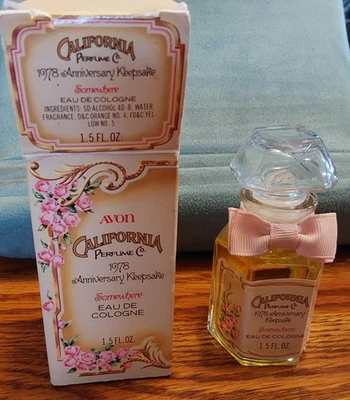 NOS Vintage Avon 1.5 oz California Eau de Cologne 1978 "SOMEWHERE" - Image 1 of 2
