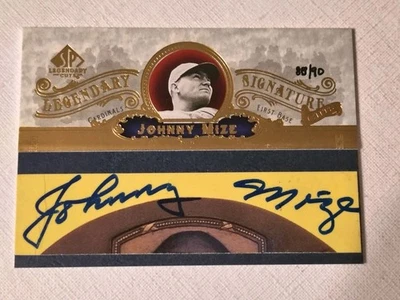 2006 SP Legendary Signature Cuts JOHNNY MIZE Signature Auto Card #88 / 90 HOF - Image 1 of 4