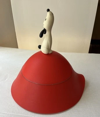 Alessi A Di Mirriam Mirri Perro Cuenco Plato Lula Rojo Cubierto Foto 1 de 4