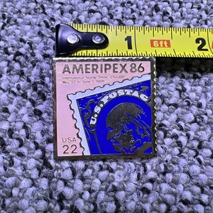 commemorative pin from AMERIPEX '86 Usps George Washington Face 22cent - Picture 1 of 2