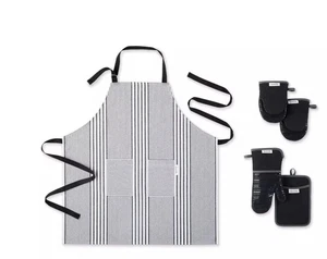Sur La Table 5 Piece Kitchen Set - Apron, Oven Mitt, Potholder, 2 Mini Mitts - Picture 1 of 6