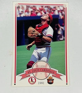 1991 Smokey Bear St Louis Cardinals Rich Gedman #29 Card 3 3/8x5" - Picture 1 of 2