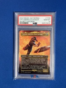 CAPTAIN AMERICA FIRST AVENGER 2024 MTG MARVEL SECRET LAIR #1727 PSA 10 - Picture 1 of 2