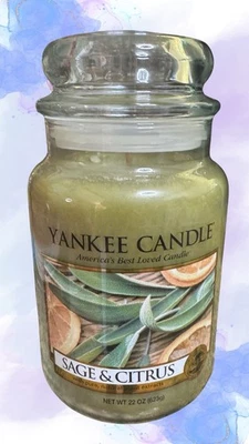 Yankee Candle Sage & Citrus Large Jar Classic Label - Image 1 of 4