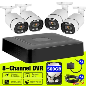 8CH DVR Home Security Camera System 5MP Outdoor Kameras Night Visio mit HDD - Bild 1 von 21