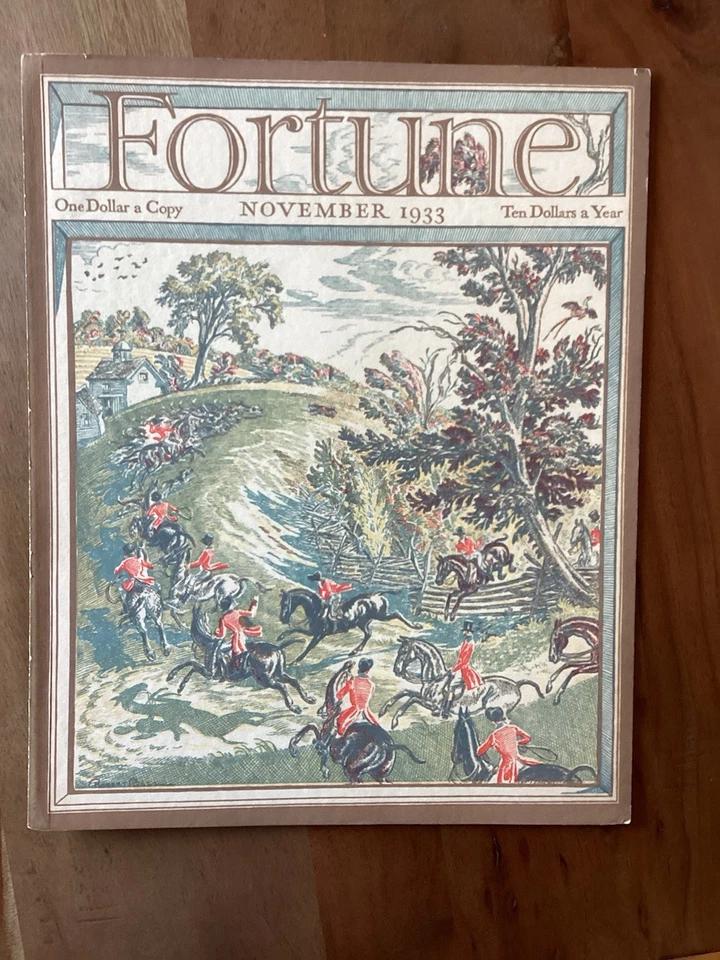 Fortune Magazine November 1933 Cover Only - Image 1 of 1