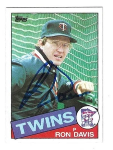 Autographed Signed RON DAVIS 1985 Topps Minnesota Twins Card #430 w/COA - Picture 1 of 1