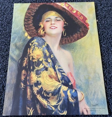 Dashing Original 1930 Senorita Gal Estampado Tintograbado B&B "Mariquita" Foto 1 de 4