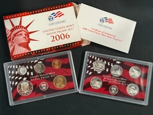 2006 USA S Mint SILBER Proof Sets 10 Münzen mit Box & COA - Bild 1 von 8