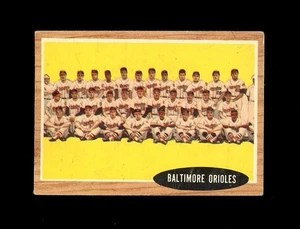 1962 Topps #476 SQUADRA BALTIMORE ORIOLES - VEDI COND - Foto 1 di 1