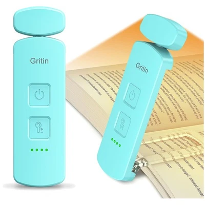 Gritin Leselampe Buch Klemme USB Wiederaufladbare LED Buchlampe für Lesen ins - Bild 1 von 4