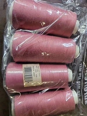 Sew-Right Overlock Thread Cones • Color: Dusty Pink. Lot Of 4. - Image 1 of 2