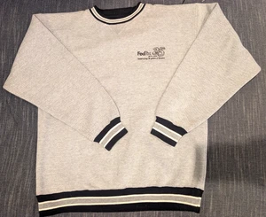 1998 FedEx Celebrating 25 Years of Service graues Ringer-Sweatshirt Größe Large - Bild 1 von 5