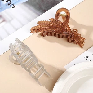 Ear of Wheat Design Acrylic Hair Claw Large Wheat Hair Clip Hair Accessories - Picture 1 of 18