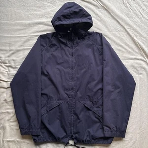 Stussy 90s Mountain Parka Navy Tech Snorkel Hood Drawstring Used - Picture 1 of 14