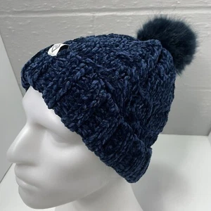 VERA BRADLEY Winter Hat Cap Womens Pom Pom Blue Beanie Stocking - Picture 1 of 6