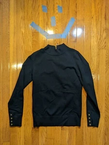 Sudadera Kate Spade New York Live Colorfully para mujer negra 1/4 cremallera talla pequeña - Imagen 1 de 6