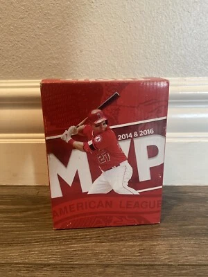 MIKE TROUT  American League 2014 2016 MVP Double Bobblehead Los Angeles Angels  - Image 1 of 2