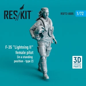 1:72 ResKit RSF72-0005 F-35 Lightning II hembra piloto de pie tipo 2 3D - Imagen 1 de 1