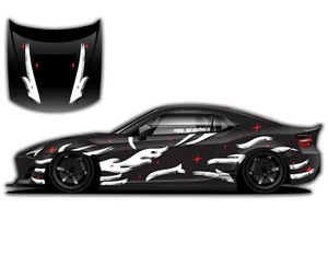 HOCHIZORA-Livery Custom Racing Decals Drift Racing Door Banner JDM Side - Picture 1 of 5