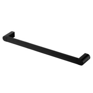 Toallero individual de baño negro montado en la pared - Imagen 1 de 2